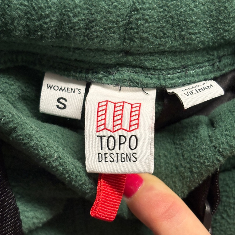 Topo Designs Green Mountain Fleece Pants Green - Picture 4 of 4